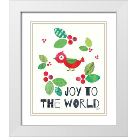 Mod Christmas IV White Modern Wood Framed Art Print with Double Matting by Averinos, Melissa