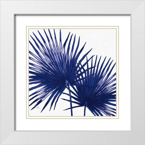 Welcome to Paradise XII Indigo White Modern Wood Framed Art Print with Double Matting by Penner, Janelle