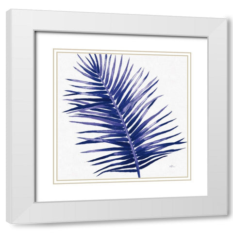 Welcome to Paradise XIV Indigo White Modern Wood Framed Art Print with Double Matting by Penner, Janelle