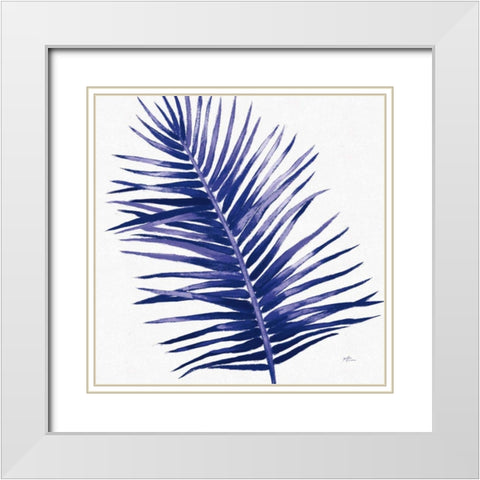 Welcome to Paradise XIV Indigo White Modern Wood Framed Art Print with Double Matting by Penner, Janelle