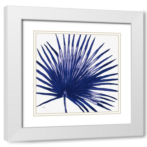 Welcome to Paradise XVI Indigo White Modern Wood Framed Art Print with Double Matting by Penner, Janelle