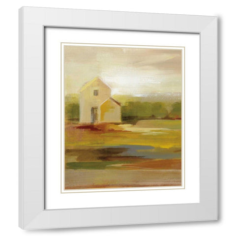 Hillside Barn I White Modern Wood Framed Art Print with Double Matting by Vassileva, Silvia