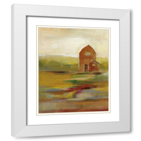 Hillside Barn II White Modern Wood Framed Art Print with Double Matting by Vassileva, Silvia