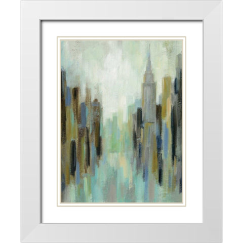 New York Morning II White Modern Wood Framed Art Print with Double Matting by Vassileva, Silvia