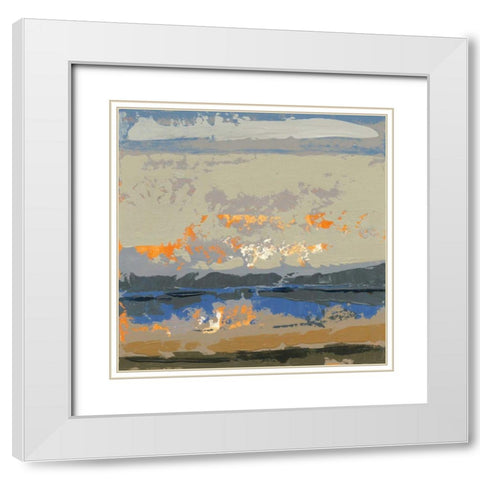 Evening Killala Bay White Modern Wood Framed Art Print with Double Matting by Dowling, Grainne