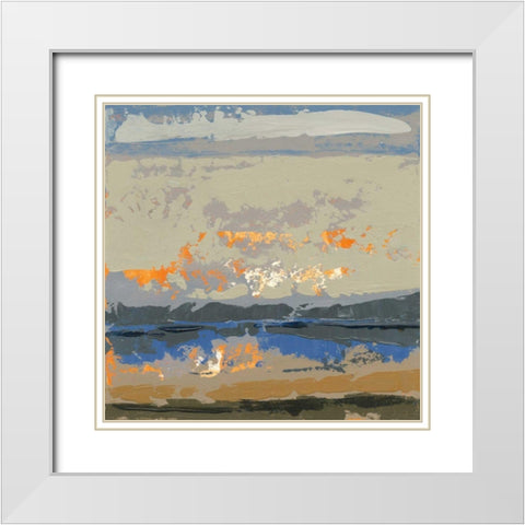 Evening Killala Bay White Modern Wood Framed Art Print with Double Matting by Dowling, Grainne