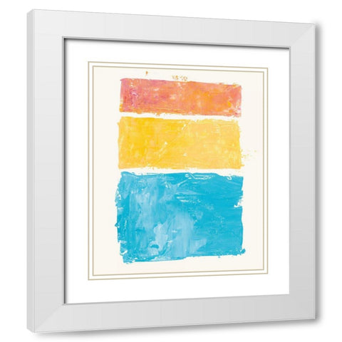 Vacation I White Modern Wood Framed Art Print with Double Matting by Adams, Sarah