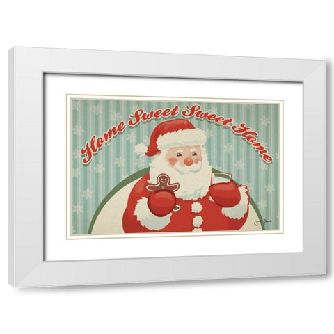 Retro Christmas V White Modern Wood Framed Art Print with Double Matting by Penner, Janelle