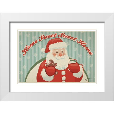 Retro Christmas V White Modern Wood Framed Art Print with Double Matting by Penner, Janelle