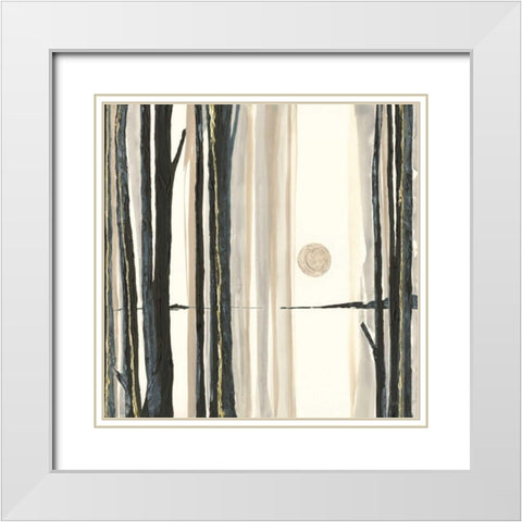 Through the Trees IV White Modern Wood Framed Art Print with Double Matting by Paschke, Chris