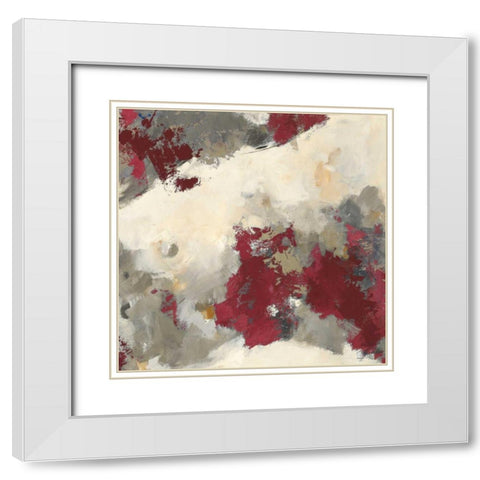 Syrah Gray Matter II Square White Modern Wood Framed Art Print with Double Matting by Schick, Mike