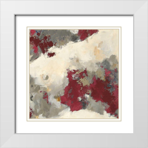 Syrah Gray Matter II Square White Modern Wood Framed Art Print with Double Matting by Schick, Mike