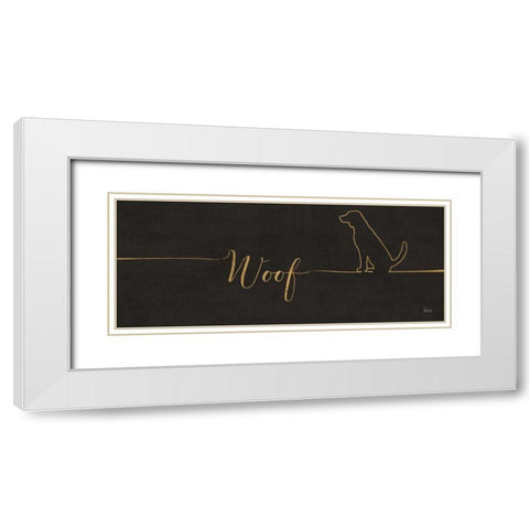 Underlined Dogs IV Black White Modern Wood Framed Art Print with Double Matting by Charron, Veronique