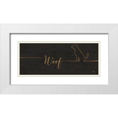 Underlined Dogs IV Black White Modern Wood Framed Art Print with Double Matting by Charron, Veronique