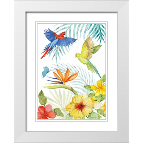 Treasures of the Tropics II White Modern Wood Framed Art Print with Double Matting by McKenna, Kathleen Parr