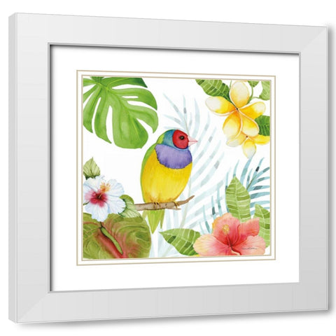 Treasures of the Tropics V White Modern Wood Framed Art Print with Double Matting by McKenna, Kathleen Parr