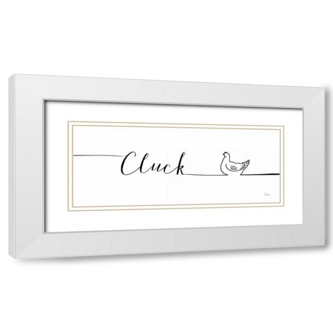 Underlined Farm IV White Modern Wood Framed Art Print with Double Matting by Charron, Veronique