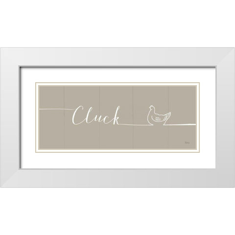 Underlined Farm IV Greige White Modern Wood Framed Art Print with Double Matting by Charron, Veronique