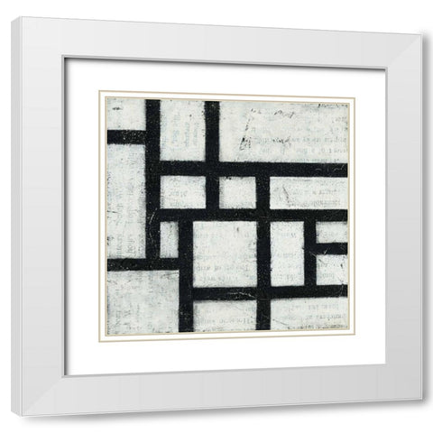 Labyrinth III White Modern Wood Framed Art Print with Double Matting by Hershey, Moira
