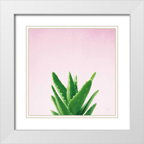 Succulent Simplicity V on Pink White Modern Wood Framed Art Print with Double Matting by Bradley, Felicity