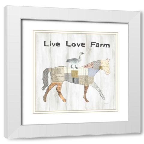 Farm Family V White Modern Wood Framed Art Print with Double Matting by Prahl, Courtney