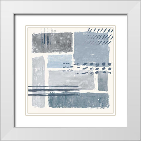 Between the Lines III White Modern Wood Framed Art Print with Double Matting by Adams, Sarah