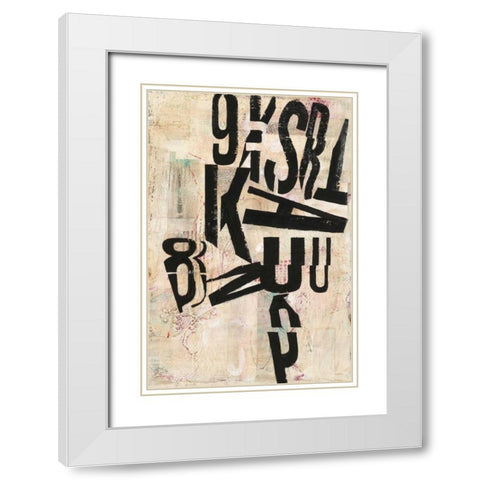 Type Abstraction I White Modern Wood Framed Art Print with Double Matting by Urban, Mary