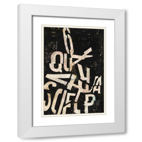 Type Abstraction II White Modern Wood Framed Art Print with Double Matting by Urban, Mary