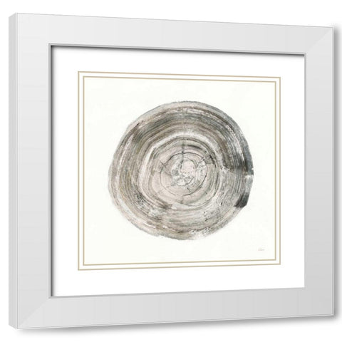 Counting the Years II White Modern Wood Framed Art Print with Double Matting by Hristova, Albena