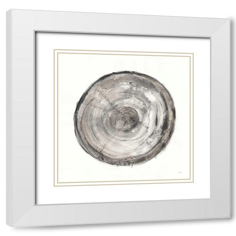 Counting the Years V White Modern Wood Framed Art Print with Double Matting by Hristova, Albena