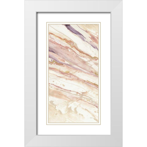Copper Dreams II White Modern Wood Framed Art Print with Double Matting by Hristova, Albena