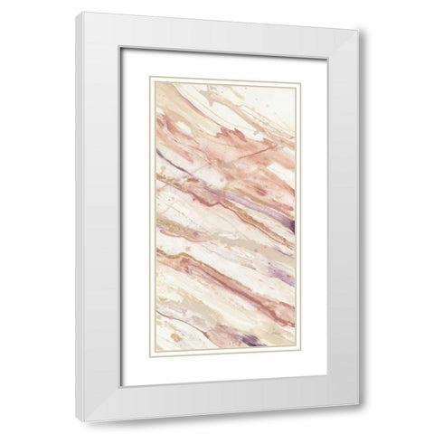 Copper Dreams III White Modern Wood Framed Art Print with Double Matting by Hristova, Albena