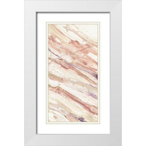Copper Dreams III White Modern Wood Framed Art Print with Double Matting by Hristova, Albena