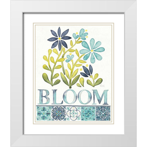 Garden Getaway Inspiration II White Modern Wood Framed Art Print with Double Matting by Marshall, Laura