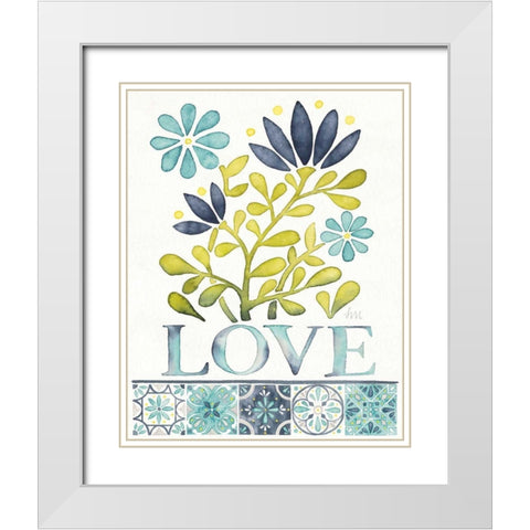 Garden Getaway Inspiration III White Modern Wood Framed Art Print with Double Matting by Marshall, Laura