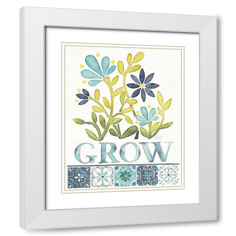 Garden Getaway Inspiration IV White Modern Wood Framed Art Print with Double Matting by Marshall, Laura
