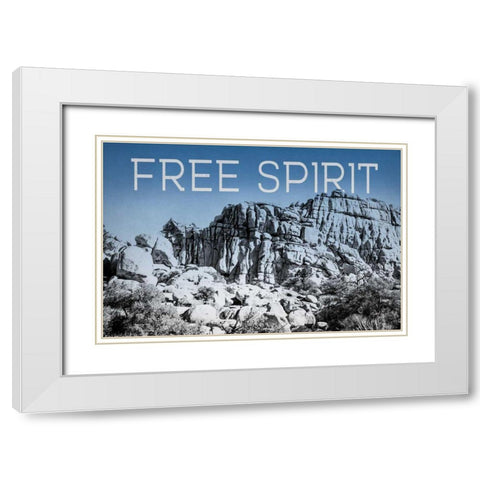 Ombre Adventure VI Free Spirit White Modern Wood Framed Art Print with Double Matting by Urquhart, Elizabeth