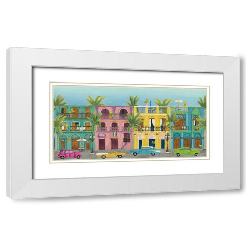 Havana I White Modern Wood Framed Art Print with Double Matting by DeNeige, Elyse
