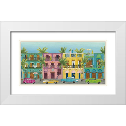 Havana I White Modern Wood Framed Art Print with Double Matting by DeNeige, Elyse