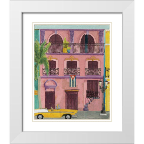 Havana II White Modern Wood Framed Art Print with Double Matting by DeNeige, Elyse