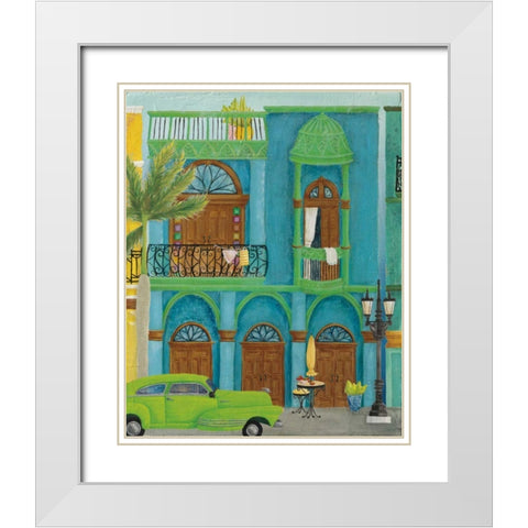 Havana IV White Modern Wood Framed Art Print with Double Matting by DeNeige, Elyse