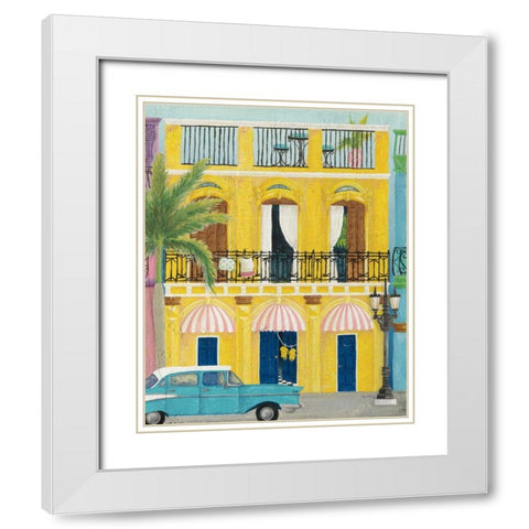Havana V White Modern Wood Framed Art Print with Double Matting by DeNeige, Elyse
