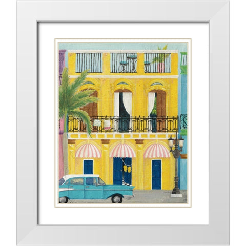 Havana V White Modern Wood Framed Art Print with Double Matting by DeNeige, Elyse