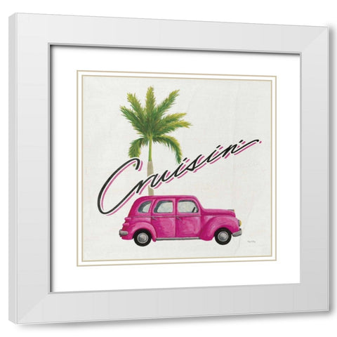 Havana VII White Modern Wood Framed Art Print with Double Matting by DeNeige, Elyse