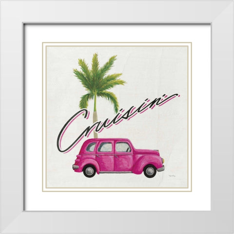 Havana VII White Modern Wood Framed Art Print with Double Matting by DeNeige, Elyse