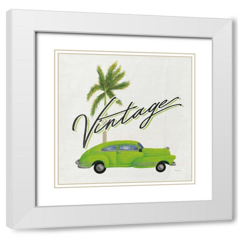 Havana VIII White Modern Wood Framed Art Print with Double Matting by DeNeige, Elyse