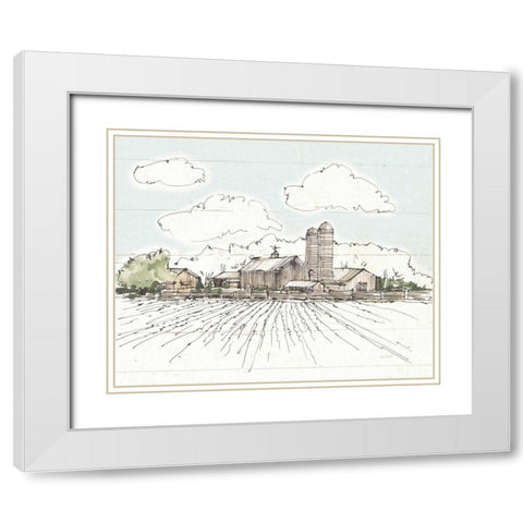 Farm Memories I Shiplap White Modern Wood Framed Art Print with Double Matting by Tavoletti, Anne
