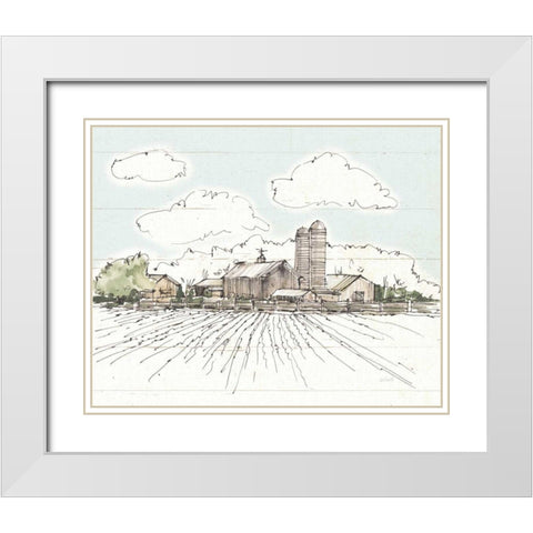 Farm Memories I Shiplap White Modern Wood Framed Art Print with Double Matting by Tavoletti, Anne