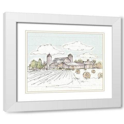 Farm Memories II Shiplap White Modern Wood Framed Art Print with Double Matting by Tavoletti, Anne