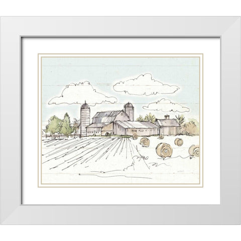 Farm Memories II Shiplap White Modern Wood Framed Art Print with Double Matting by Tavoletti, Anne